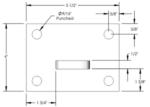 Concrete/wood/steel foot plate for 1.315"/1.66" pipe